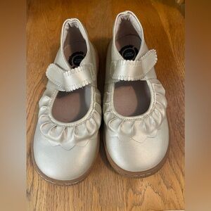 Livie and Luca gold mary janes, very good used condition, size 3 (big girl)